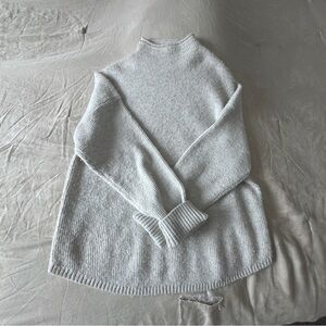 Light Gray Mock Neck Women's Sweater